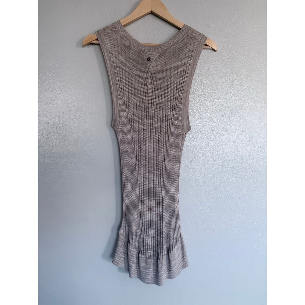 TED BAKER tan stretch Rayon Ribbed Tank sleeveless beige Kcate blouse top - Picture 10 of 13